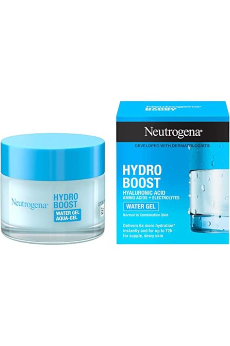 Unique Hyaluronic Gel Matrix – Neutrogena Hydro Boost Water Gel is infused with hydrating hyaluronic acid, which is naturally found in skin. This acts as a sponge to absorb up to 1,000 times its weight in water, and the formula leaves skin more supple and smooth. Neutrogena Hydro Boost Water Gel, Hydro Boost Water Gel, Water Moisturizer, Water Gel Moisturizer, Hydro Boost, Neutrogena Hydro Boost, Gel Moisturizer, Skin Routine, Face Moisturizer