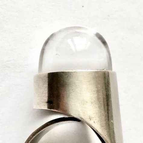 Sonny Linden on Instagram: "Betty Cooke 1924-2024  A Giant of Modernist Jewelry.  Sterling Silver Ring with rock crystal cabochon c 1960   #bettycookejewelry  #modernistjewelry  #silverjewelry  #midcenturymodernjewelry  #modernistjewellery" Mid Century Modern Jewelry, Modernist Jewelry, Jewellery Inspiration, Jewelry Sterling Silver, August 17, Rock Crystal, Sterling Silver Ring, Jewelry Inspiration, Silver Ring