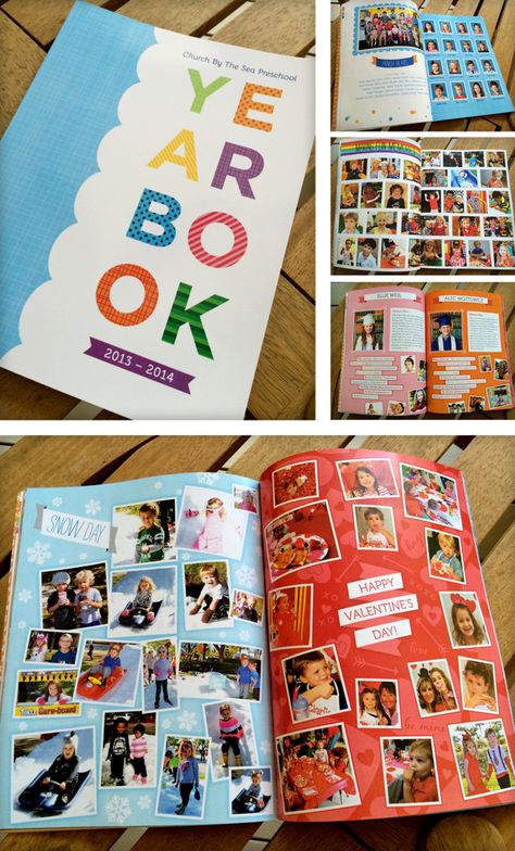 Preschool Yearbook by Lauren DiColli Hooke, via Behance Kindergarten Yearbook Ideas, Diy Yearbook Ideas, Kindergarten Yearbook Page Ideas, Elementary Scrapbook Ideas, Preschool Scrapbook Layouts, Yearbook Page Layout Ideas, Preschool Yearbook Ideas, Preschool Scrapbook Ideas, Classroom Yearbook