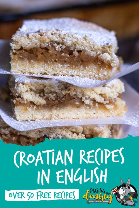 Croatian Easter Recipes, Croatian Soup Recipes, Croatian Cookies Recipes, Croatian Cake Recipes, Croatian Dessert Recipes, Croatian Recipes Desserts, Serbian Dessert Recipes, Brudet Croatian, Yugoslavian Recipes