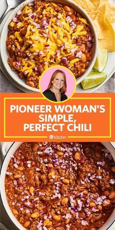 Chili Recipe Pioneer Woman, Pioneer Woman Chili, Pioneer Woman Recipes Dinner, Chili Recipe Video, Healthy Chili Recipe Turkey, Chili Recipe Stovetop, Recipes Chili, Pasta Bread, Homemade Chili Recipe