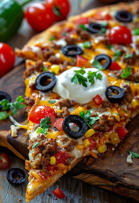 Learn How to Cook Taco Pizza With Pizza Crust Recipe For Free | Recipes You'll Love, Made Easy! Nacho Pizza Recipes, Taco Pizza With Pizza Crust, Mexican Taco Pizza, Carnitas Pizza, Amazing Dinner Recipes, Taco Pizza Recipe, Fajita Pizza, Taco Pizza Recipes, Mexican Pizza Recipe