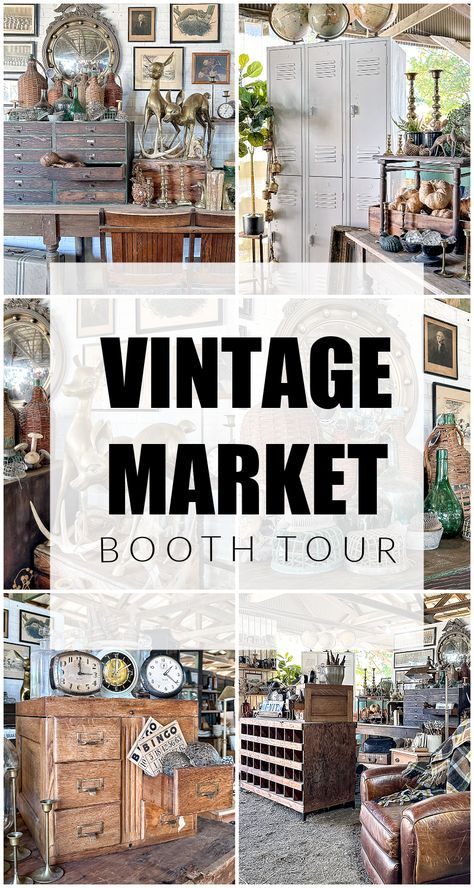 Vintage Booth Ideas Display, Flea Market Booth Display Ideas, Antique Shop Display Ideas, Antique Booth Ideas Staging, Market Displays Booth Ideas, Vintage Markets Display, Flea Market Displays, Vintage Market Booth, Antique Store Displays