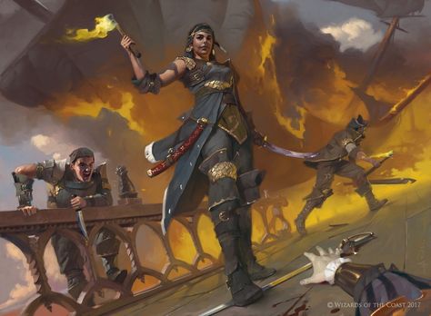 Angrath's Marauders by Victor Adame The Art of Magic: The Gathering Mtg Art, Pirate Art, Rpg Characters, The Elder Scrolls, Wizards Of The Coast, Magic Art, Dungeon Master, Fantasy Rpg, Fantasy Inspiration