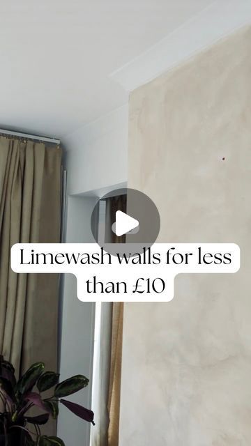 360 likes, 52 comments - chrystalking_ on October 30, 2022: "Here’s how I DIY’d my limewash walls (for less than £10!) 🥲 Details 👇🏽 • I mainl..." Limewash Diy, Diy Limewash Walls, Diy Limewash Paint, Limewash Wall, Thrift Furniture, Black Homes, Lime Wash Walls, Limewash Walls, Limewash Paint