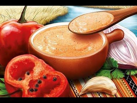 Peruvian Food: Rocoto Sauce Recipe (Crema de Rocoto) - Kosmos Peru Red Sauce Recipe, Peruvian Dishes, Peruvian Cuisine, Peruvian Food, Hot Sauce Recipes, Spiralizer Recipes, Peruvian Recipes, Latin Food, Stuffed Hot Peppers