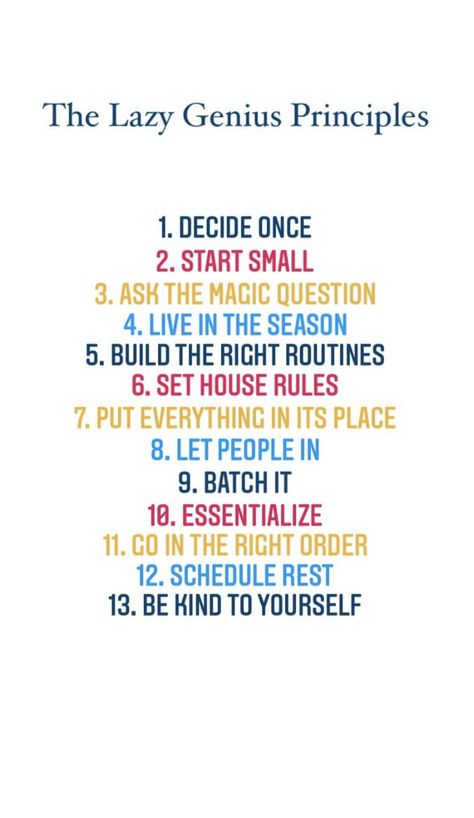 Lazy Genius Principles, Lazy Genius, Boss Mindset, Cleaning Aesthetic, Atomic Habits, Mom Brain, Mental Health Facts, Get My Life Together, Confidence Tips