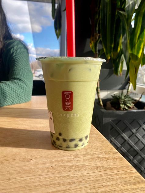 Matcha Milk Tea Aesthetic, Gong Cha Boba, Matcha Boba Aesthetic, Gong Cha Milk Tea, Matcha Milk Tea Boba, Honeydew Boba, Matcha Boba Tea, Asian Core, Boba Matcha