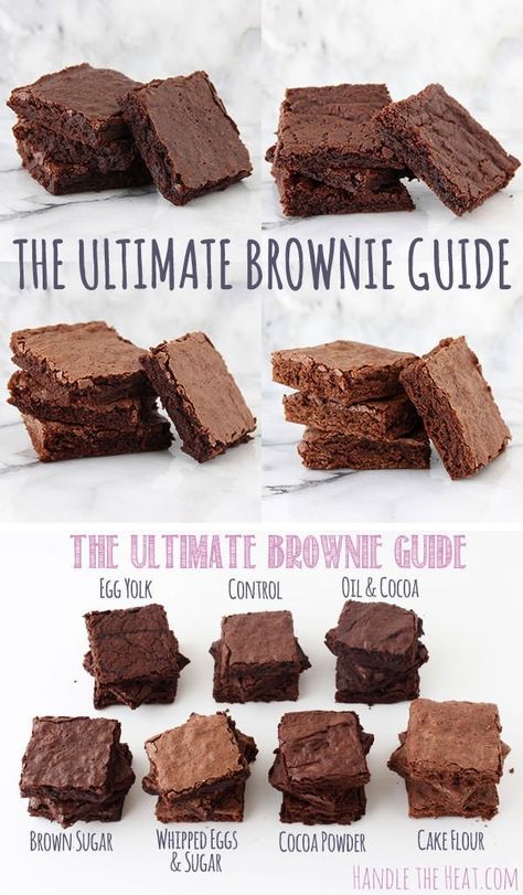 Or this chart, if brownies are more your thing. | Here Are 22 Diagrams For Anyone That's Obssesed With Dessert Brownies Chewy, Brownie Guides, Ultimate Brownies, Resep Brownies, Köstliche Desserts, Baking Sweets, Chocolate Brownies, Brownie Recipes, Sweets Treats