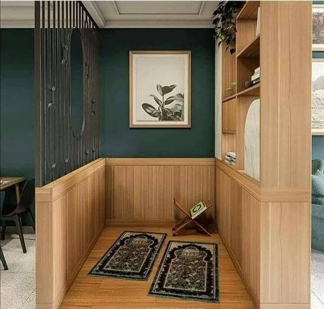 Muslim Prayer Room Ideas, Islamic Interior Design, Prayer Room Ideas, Prayer Corner, Organic Modern Decor Living Room, Minimal House Design, Home Entrance Decor, Prayer Room, House Interior Decor