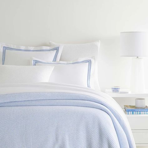 Pine Cone Hill Blankets – Latest Bedding French Blue And White, Pine Cone Hill, Top Of Bed, Annie Selke, Cotton Blanket, Blue Rooms, Blue Bedding, Blue Bedroom, French Blue