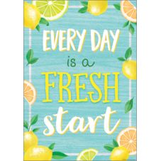 Turquoise Art Canvas, Fresh Start Quotes, Teacher Created Resources, Lemon Decor, Good Morning Sunshine, Class Decoration, Student Motivation, A Fresh Start, Outdoor Wall Decor