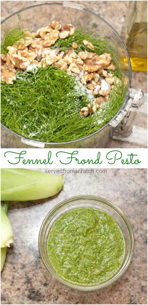 Essen, Fennel Greens Recipes, What To Do With Fennel Tops, Fennel Pesto Recipe, How To Use Fennel Fronds, Raw Fennel Recipes, Fennel Frond Pesto, Fennel Cream Sauce, Fennel Stalks Recipes