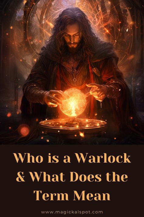 Demystify the term 'Warlock' with our insightful article. Delve into the history, meanings, and contemporary perceptions of this intriguing title in the witchcraft community. Whether you're a seasoned practitioner or just curious, learn what truly defines a warlock in the modern magical world. 🌌🔮 #WarlockMeaning #WitchcraftTerminology #MagicalIdentity #WitchcraftCommunity" Witch And Warlock, Warlock Aesthetic, Obsession Spells, Magical Herbs Witchcraft, Warlock Spells, Herbs Witchcraft, Black Magic Witchcraft, Witches And Warlocks, Witchcraft Stuff