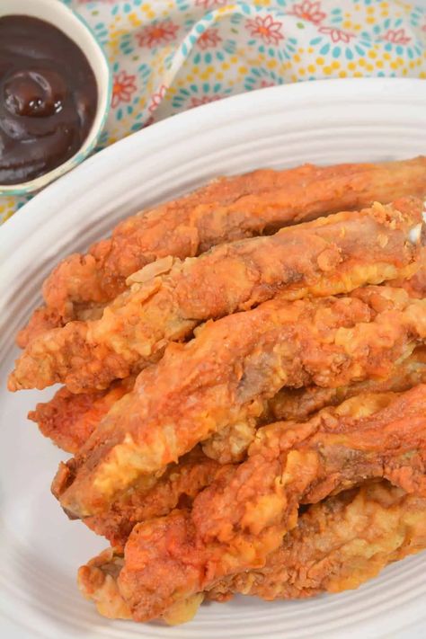 Fried Ribs Air Fryer, Fry Ribs Recipe, Fried Country Style Ribs, Fried Ribs Recipe Simple, Fried Ribs Recipe Deep, Deep Fried Ribs Recipe, Deep Fried Pork Ribs Recipe, Deep Fried Ribs, Fried Ribs Recipe