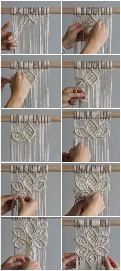 Macrame Medium Wall Hanging, Unique Macrame Wall Hangings, Triple Macrame Plant Hanger Diy, Macrame Weaving Patterns, Diy Wall Art Macrame, How To Macrame Knots, Diy Macrame Flowers Tutorial, Macrame Dreamcatcher Diy, Macrame Rings Diy