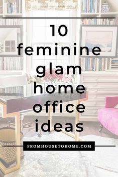 Glam Home Office Ideas, Pink Home Office Ideas, Black And Gold Office, Womens Home Office, Pink Home Office, Girly Office, Glam Office, Diy Luxury, Elegant Home Office