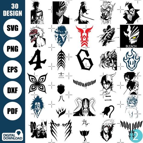 Bleach Tattoo, Ichigo Kurosaki Wallpaper, Anime Svg, Hacker Wallpaper, Tattoo Signs, Tasteful Tattoos, Tattoo Flash Sheet, Bleach Anime Art, Egyptian Tattoo