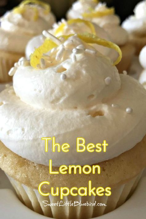 The Best Lemon Cupcakes Best Lemon Cupcakes, Lemon Filled Cupcakes, Easy Lemon Cupcakes, Deserts Recipes, Lemon Cupcake Recipe, Lemon Cupcake, Coconut Dessert, Cake Rolls, Lemon Frosting