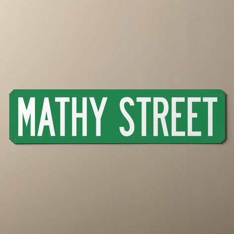 You Name It Personalized Street Sign---Green and White - Room Decor - Kids… Diy Street Signs, Garden Diy Hacks, Personalized Family Wall Art, Personalized Street Signs, Personalized Signs Family, White Room Decor, Couples Wall Art, You Name It, Family Wall Art