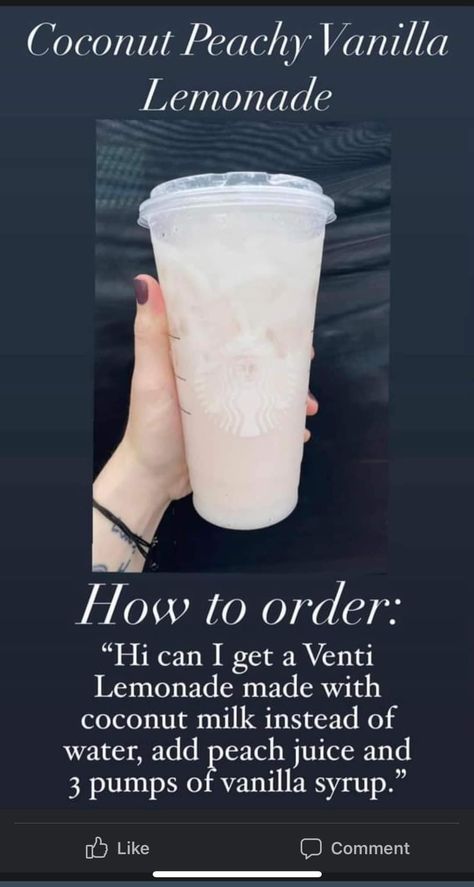 Vanilla Lemonade, Vegan Starbucks, Starbucks Drink Menu, Starbucks Secret Menu Recipes, Cold Starbucks Drinks, Starbucks Drinks Diy, Secret Starbucks Recipes, Iced Starbucks Drinks, Coffee Recipes Starbucks