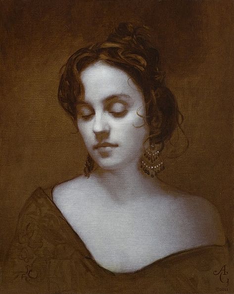 Piambura of Heather #4, oil on Beligian linen 20 x 16 in. by Adrian Gottlieb Hair