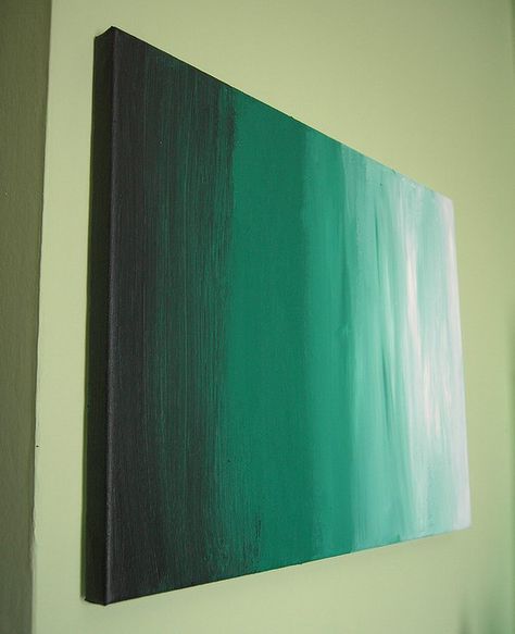 Fade to Green - abstract painting on canvas by Sneddonia, via Flickr Diy Canvas, Diy Wall Art, Halloween Crafts, Diy Halloween Decorations, Balayage Hair Caramel, Country Diy, Diy Canvas Wall Art, Canvas Painting Diy, Abstract Art Painting