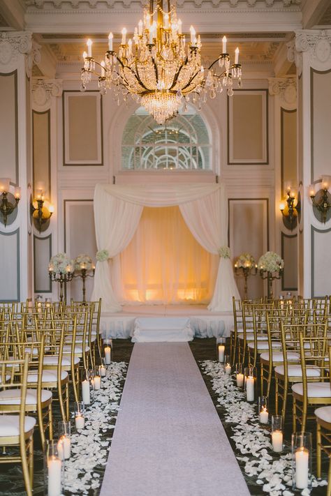 Terrace Wedding Ceremony, Hotel Wedding Ceremony Decorations, Royal Wedding Guests Outfits, Hotel Wedding Ceremony, Indoor Wedding Decorations, Terrace Wedding, Terrace Hotel, Georgian Terrace, Aisle Decorations