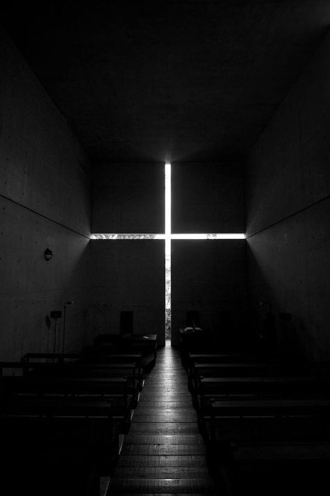 Church of Light. And I Church Of Light, Tadao Ando Architecture, Shadow Architecture, Concrete Architecture, Japanese Architect, Tadao Ando, Sacred Architecture, Our Universe, Church Interior