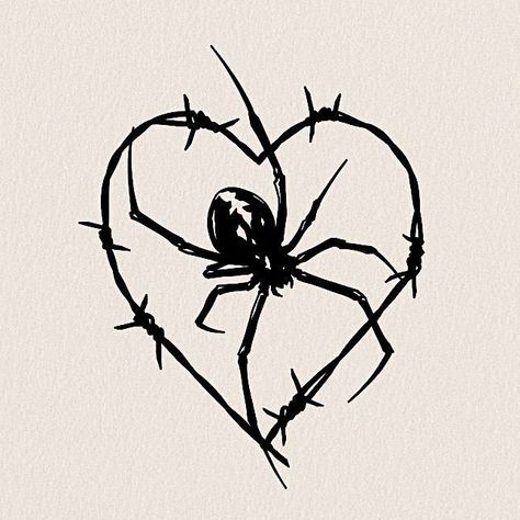 Tato Grunge, Spider Aesthetic, Kpop Tattoos, Grunge Tattoo, Sharpie Tattoos, Spider Tattoo, Tattoo Style Drawings, Tattoo Flash Art, Dream Tattoos