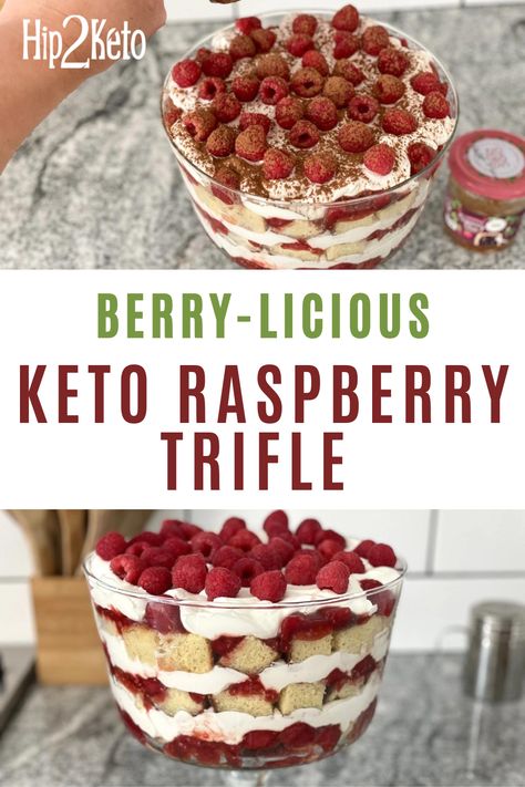 Keto Trifle, Keto Receipts, Keto Valentines, Keto Raspberry, Raspberry Trifle, Trifle Recipes, Special Dishes, Desserts Keto, Keto Diets