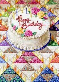 A quilter's birthday Quilters Birthday Wishes, Quilting Birthday Wishes, Happy Birthday Wishes For Quilters, Happy Birthday Quilt, Birthday Funnies, Quilted Art, Birthday Quilt, Quilting Humor, Birthday Sayings