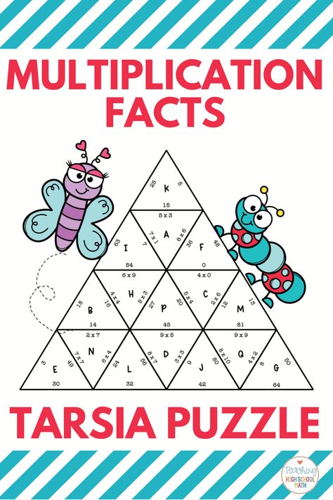 Tarsia Puzzles Math, Multiplication Puzzles, Multiplication Facts Practice, Fact Practice, Math Tutoring, Holiday Math, Math Madness, Math Tutor, Math Projects