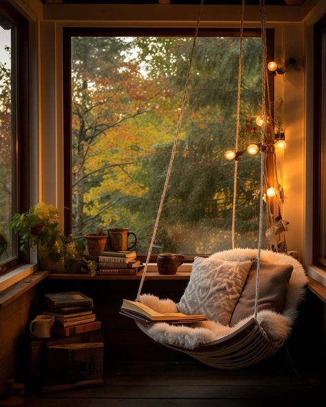 Bedroom, Home Décor, Design, Reading, Books, Hanging Chair, A Book, Home Decor