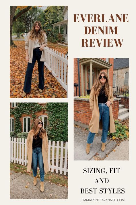 Everlane denim review #denimoutfit #everlane #everlanedenim #falloutfit Everlane Outfit, Capsule Wardrobe Basics, Sailor Jean, Business Casual Fall, Spring Business Casual, Everlane Jeans, Denim Outfits, Diane Keaton, Business Casual Outfits For Women