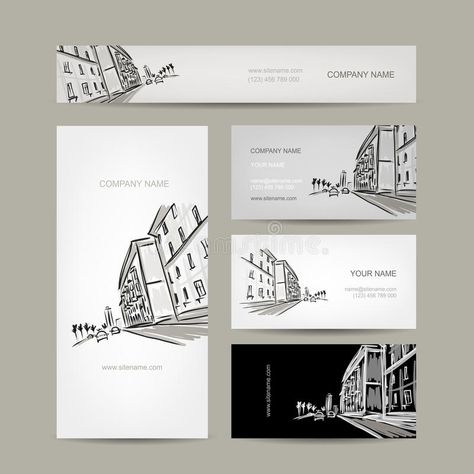 Business cards design with cityscape sketch. Vector illustration #Sponsored , #Sponsored, #ADVERTISEMENT, #cards, #Vector, #illustration, #design Architecture Invitation Card, Architecture Visiting Card, Architect Visiting Card, Architect Business Card Design, Visit Cart, Cityscape Sketch, Architecture Business Cards, Freelance Business Card, Illustration Business Cards