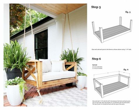 Crib Mattress Swing Plan A - Plank and Pillow Crib Mattress Porch Swing, Plank And Pillow, Diy Porch Swing Bed, Porch Swing Plans, Diy Porch Swing, Porch Swing Bed, Swing Bed, Baby Crib Mattress, Wood Projects For Kids