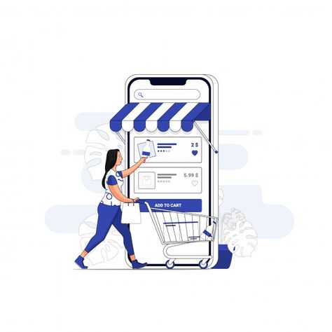 Online shopping illustration concept | Premium Vector Online Shop Photo Ideas, Online Shopping Illustration, Online Shopping Images, Store Illustration, Shopping Illustration, Market Illustration, Logo Online Shop, Black Friday Banner, Business Cartoons