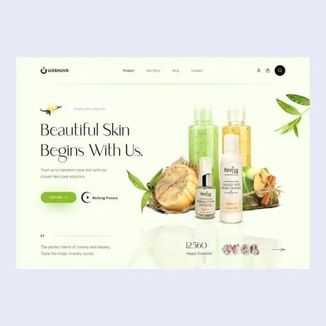 Skin Care Website UI\/UX Design🔥 Addtional, If you are looking for a professional website service, I’m here to bring your vision to life. We offer in our service : 1. Custom Web Design 2. Responsive Design 3. E-commerce Solutions 4. Content Management 5. SEO 6. UX Design 7. Maintenance & Support 8. Analytics & Reporting Elevate your online presence with our comprehensive Web Design Services. . . . Posted by • @webdesignssphere #ui #userexperience #uidesign #uidesigner #interface... Skin Care Website Design, Single Page Website Design, Skin Care Website, Website Landing Page Design, Website Ui Ux Design, Website Landing Page, Natural Face Skin Care, Custom Web Design, Website Services