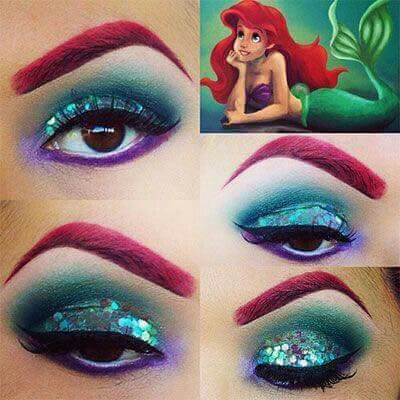 Little Mermaid Makeup, Carnaval Make-up, Ariel Makeup, Mermaid Makeup Tutorial, Fantasy Make-up, Halloweenský Makeup, Ariel Costumes, Drag Make-up, Mermaid Halloween