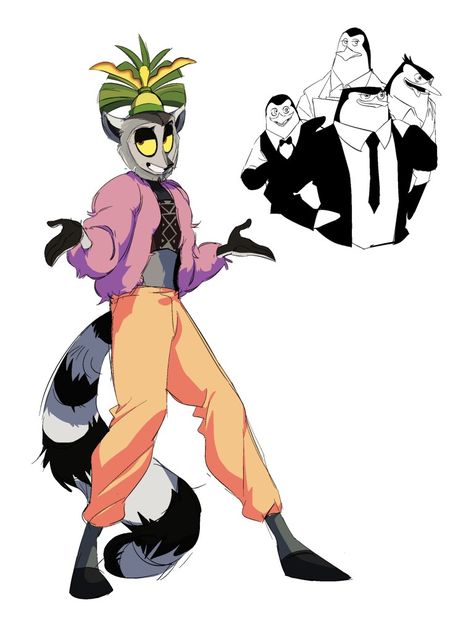 King Julien X Skipper, King Julien Fanart, Madagascar Fan Art, King Julian Madagascar, Madagascar Fanart, Disney Characters Genderbend, Dreamworks Madagascar, King Julian, Madagascar Movie