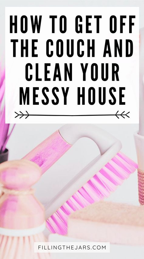 I know it sounds harsh, but some things just MUST be done. Stop being lazy and get your messy house under control with these time-tested tips. Solutions for when you don't want to get off the couch and clean. These tips are simple, organized, and will help you reclaim a clean home. cleaning motivation, cleaning inspiration, getting your life together Get Motivated To Clean Home, Where To Start Cleaning A Messy House, How To Clean Your House, Cleaning Tips For Home, Tidying Tips, Motivation Cleaning, Get Off The Couch, Life Hacks Cleaning, Stop Being Lazy