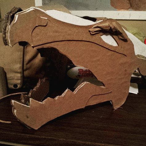 Cardboard Dragon Mask, Dragon Head Cardboard, Dragon Mask Template, Cardboard Dragon, Dragon Books, Creativity Illustration, Daily Sketchbook, Scary Halloween Decorations Outdoor, Make A Dragon