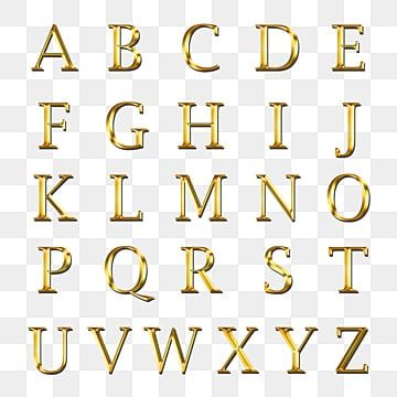 Gold Letters Alphabet, Crochet Lettering, Gold Moodboard, Text Effects Photoshop, Gold Alphabet Letters, Word Illustration, Cool Clipart, Illustration Font, Small Alphabets