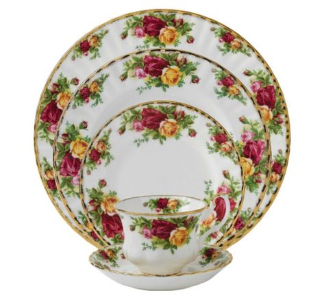 12 Classic Vintage China Patterns Holiday Dinnerware, Country Rose, China Dinnerware Sets, Royal Albert Old Country Roses, Bone China Dinnerware, Old Country Roses, Vintage Ideas, Classy Vintage, Dinner Service