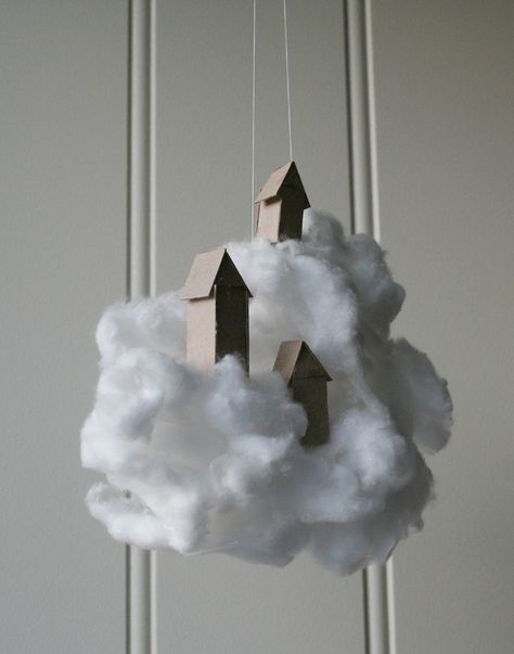 Library Decor, Paper Houses, Little Houses, Kids' Room, Kids Crafts, Diy For Kids, The Sky, Sake, Paper Art