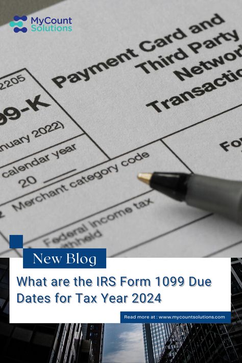 📅 New Blog Alert! Are you an independent contractor, freelancer, or business working with them? Stay compliant with IRS Form 1099 due dates for Tax Year 2024. Our latest blog provides essential deadlines and specific details to keep you on track. Check it out through the link in our bio! 📝💼 

#IRSForm1099 #TaxYear2024 #Freelancers #SmallBusinessOwners #TaxCompliance Irs Forms, Independent Contractor, Due Date, Yearly Calendar, Busy At Work, Income Tax, Year 2024, News Blog, Check It Out