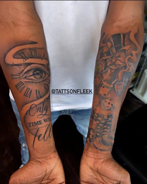 Eye Forearm Tattoo Men, Eye Themed Tattoo, Arm Sleeve Tattoo Ideas For Men, Face Everything And Rise Arm Tattoo, Chances Make Champions Tattoo, Pretty Tattoos For Men, 222 Tattoo Men, Half Forearm Tattoo, Eye Sleeve Tattoo