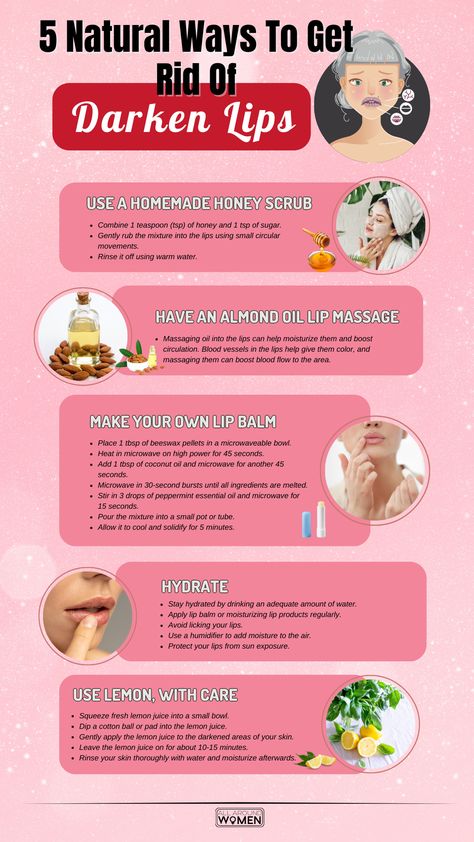 5 Natural Ways To Get Rid Of Darken Lips, Darken lips Hydrating Face Mask Diy, Dry Skin Diy, Lips Care, Lip Care Tips, Hydrating Face Mask, Cooking Hacks, Diy Scrub, Mask Diy, Healthy Skin Tips