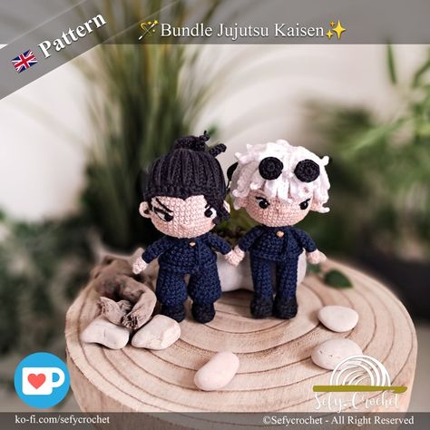 🪄Bundle Jujutsu Kaisen✨ Crochet Pattern - Sefycrochet's Ko-fi Shop - Ko-fi ❤️ Where creators get support from fans through donations, memberships, shop sales and more! The original 'Buy Me a Coffee' Page. Crochet Gojo Satoru, Gojo Satoru Crochet Pattern, Jujutsu Kaisen Crochet Pattern, Jujutsu Kaisen Crochet, Amigurumi Crochet, Goods And Services, Crochet Ideas, Jujutsu Kaisen, Crochet Amigurumi